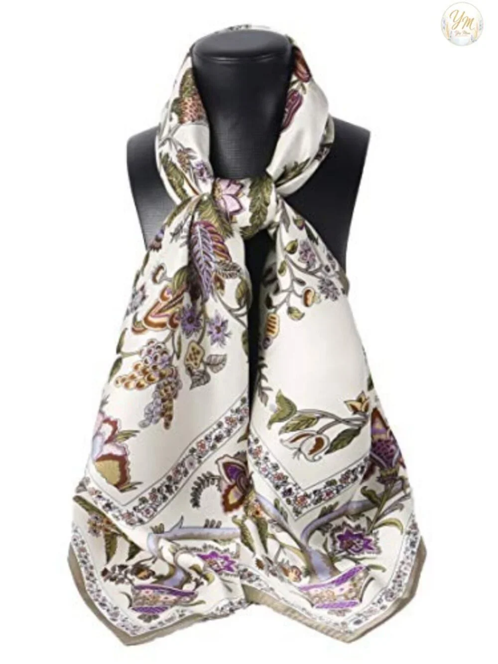 100% Silk Large Square Scarf Wrap 42x42 Charmeuse Fashion Accessory